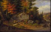 Cornelius Krieghoff Chippewa Indians at a Portage oil painting